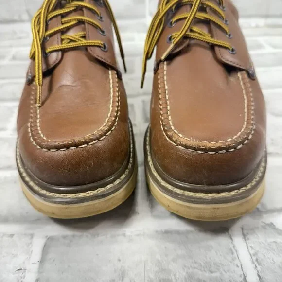 DIEHARD Sure Track Men's Size 10.5 Soft Toe Brown Leather Oxford Work Shoes